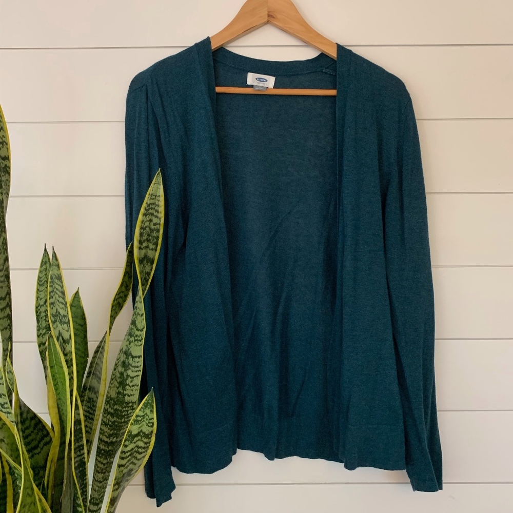 Old Navy Pine Green Open Cardigan